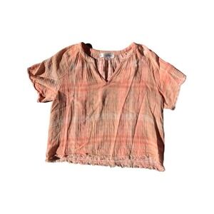 Chelsea & Theodore Cotton Top Women’s size Small Plaid